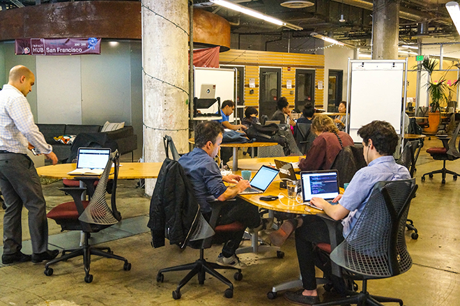 Inside Impact Hub San Francisco. Photo by Nathan Allen